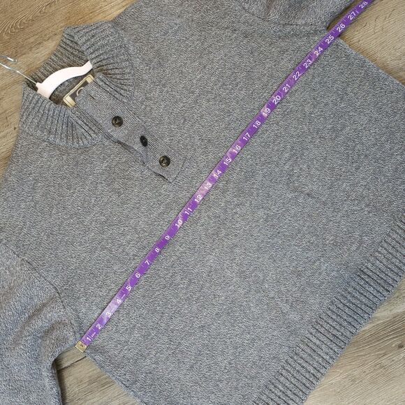 Men's XXL Sweater Wool Acrylic Blend CALAMAR Urban Class Pullover Grey Mockneck - Picture 3 of 7